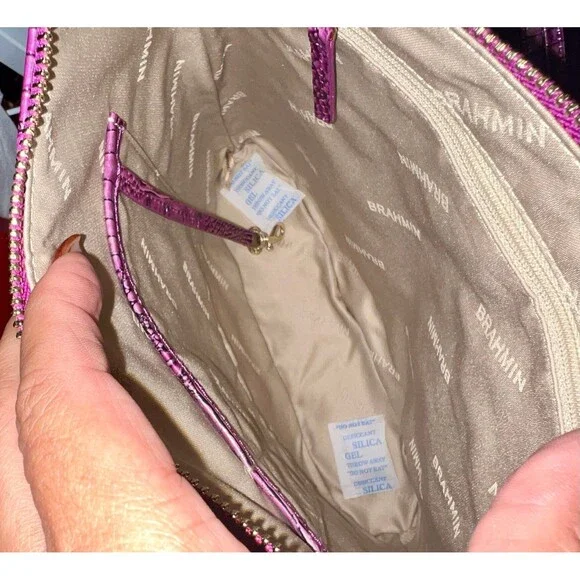 Brahmin Katie Hyacinth 🪻 Melbourne 🧜‍♀️Leather Crossbody NWT - Picture 5 of 7